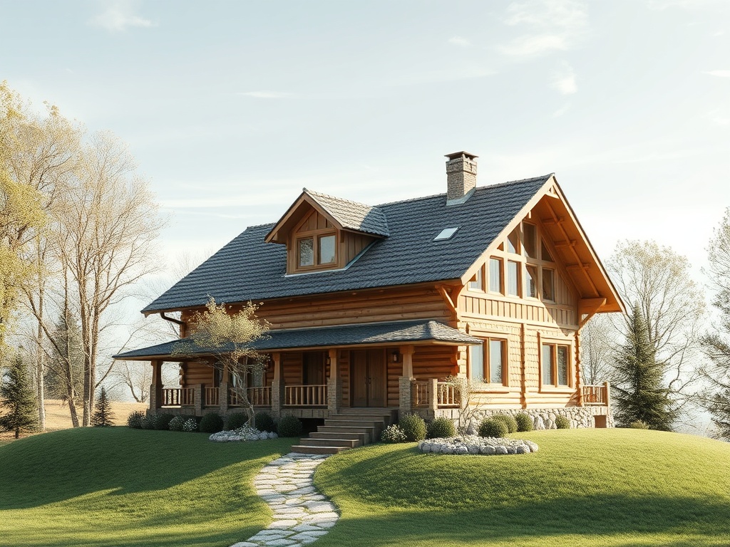 SamiStroimDom.ru | Дом из клееного бруса в стиле фахверк